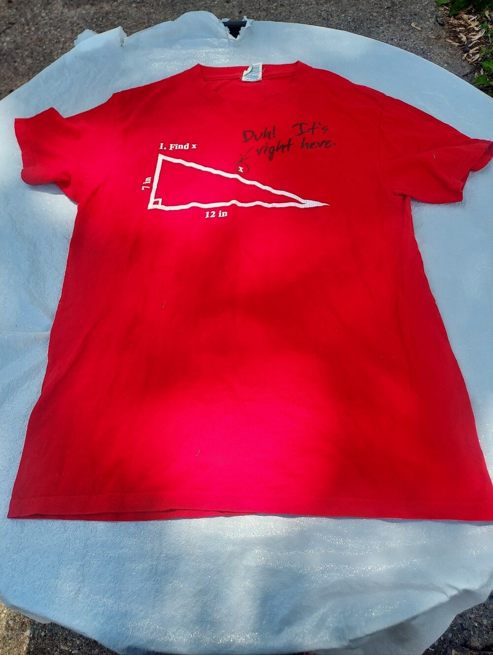 Delta Red Short Sleeve Tee with Math Graphic